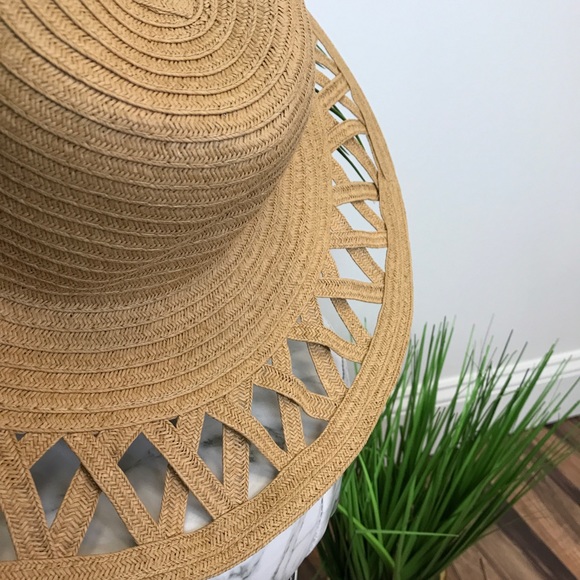 ‼️ Tan Weave Summer Beach Poolside Vacation Hat - Picture 7 of 8